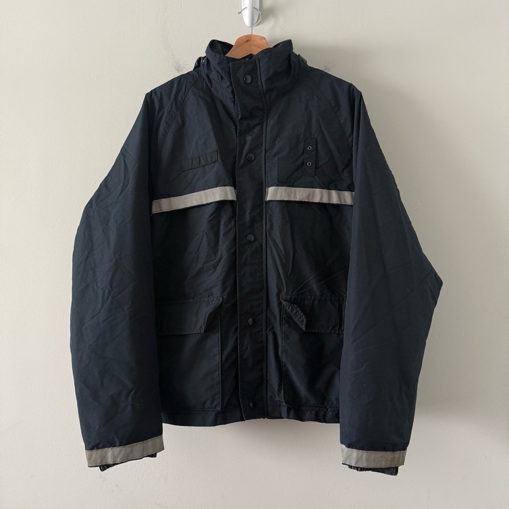 Blauer Waterproof Hooded Reflective Softshell Jacket Mens Large Blue Made in USA